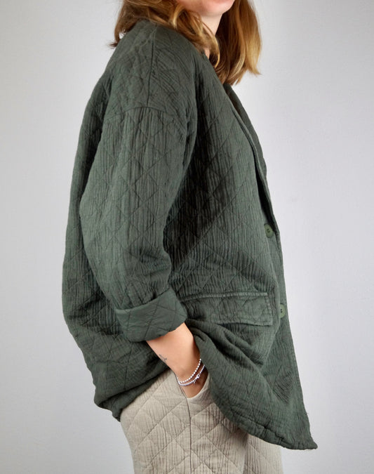 Wattierter Blazer Olive