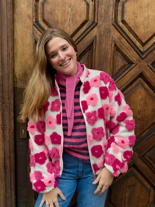 Blumen Fleecejacke