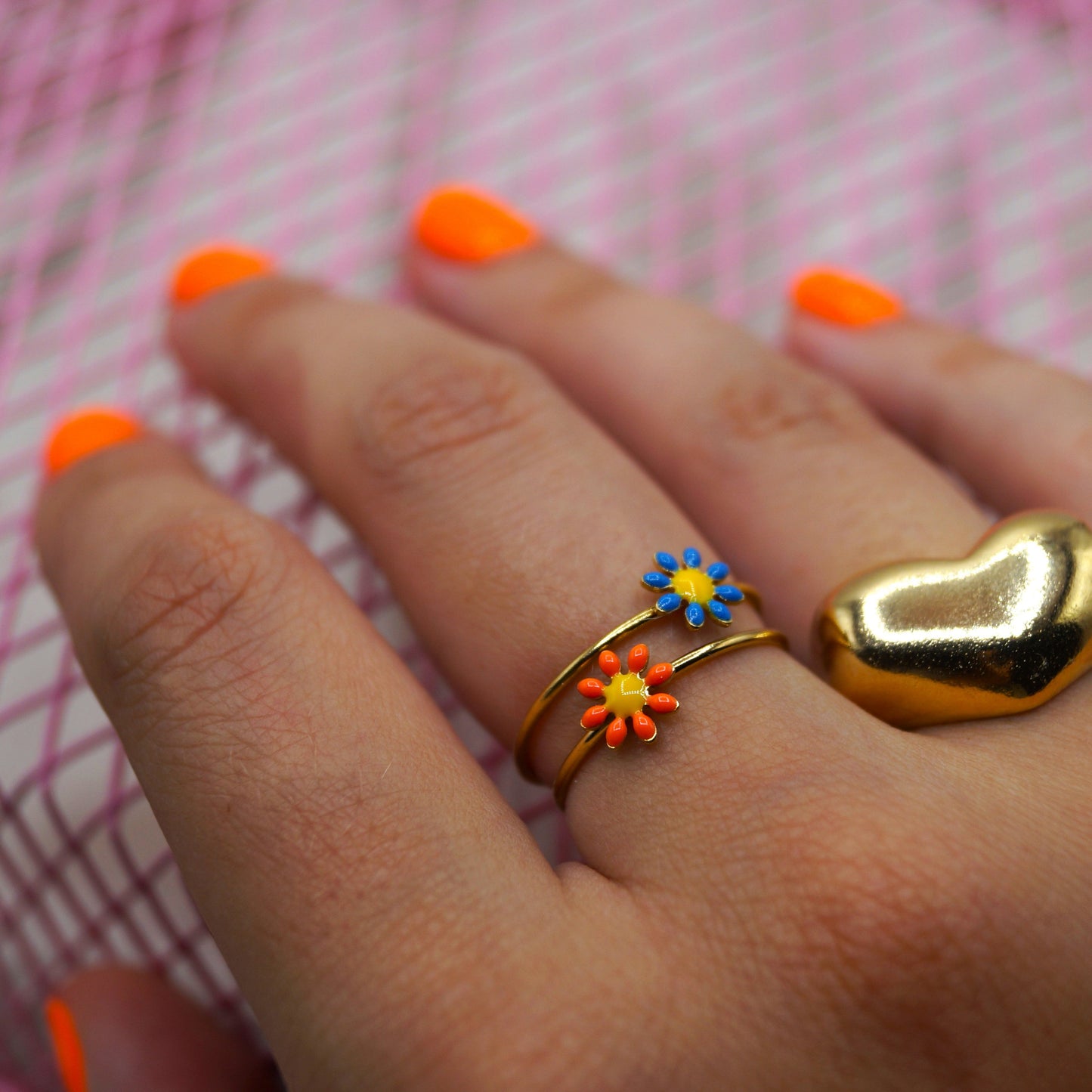 Bunter Blumen Ring