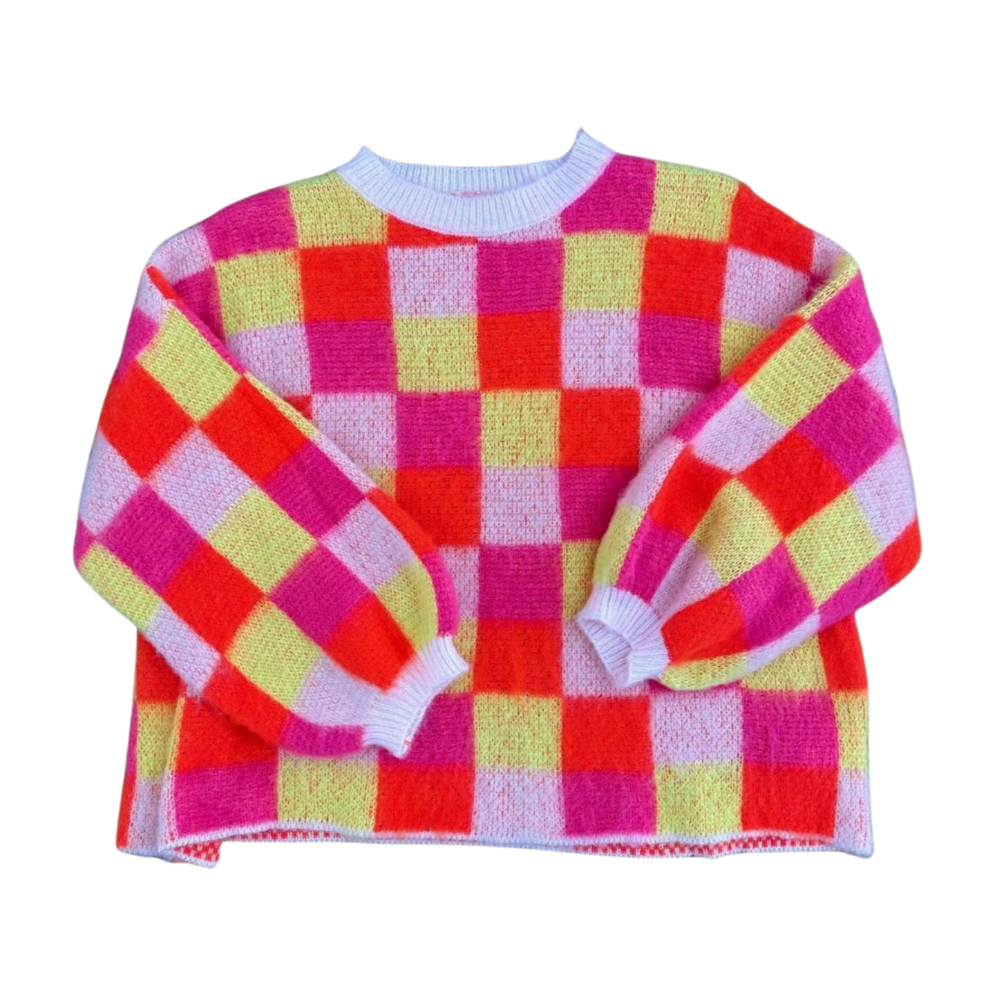 Vibrant Check Pullover