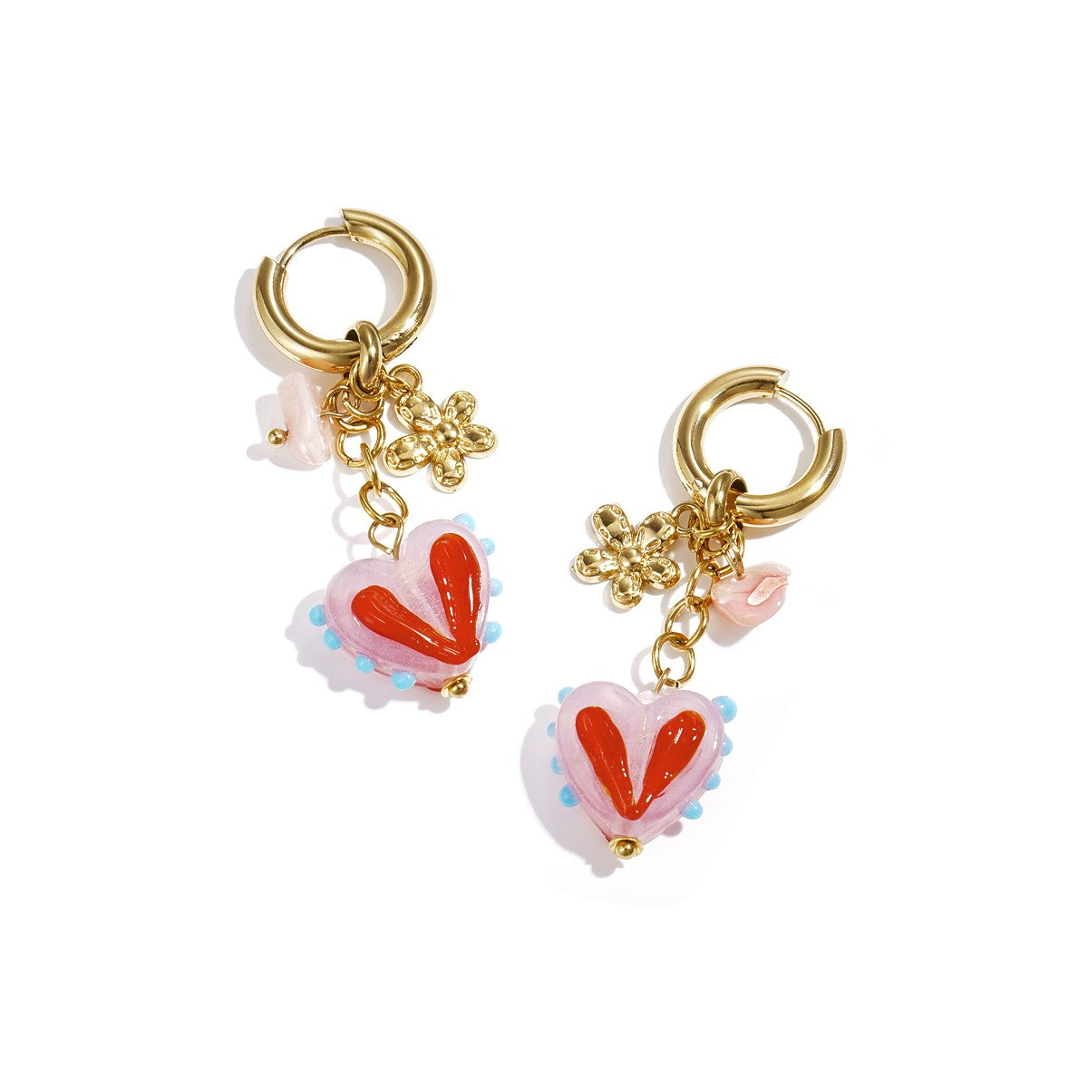 Colorful Heart Ohrringe