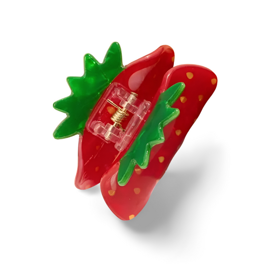 Acetat Haarklammer Erdbeere