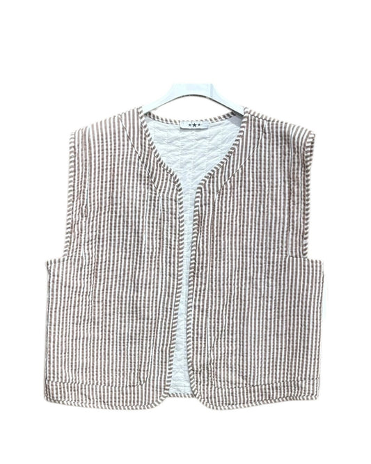 Musselin Weste Streifen