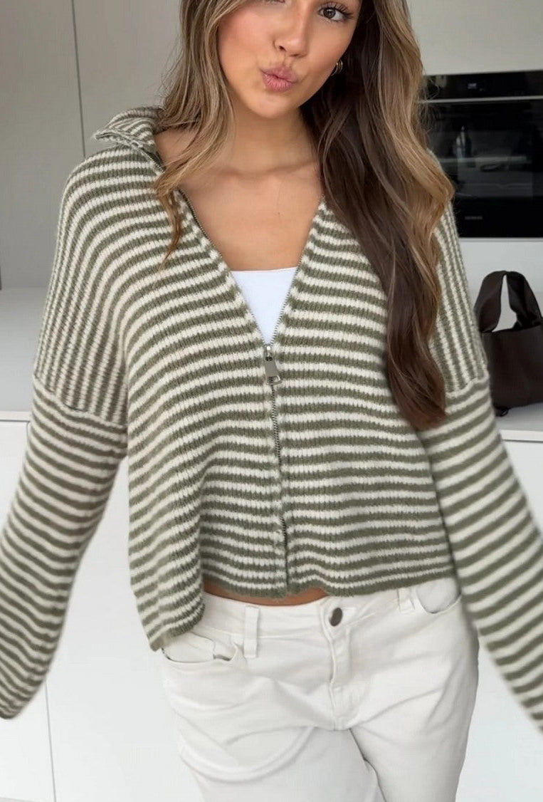 Zip-Strickjacke Juna