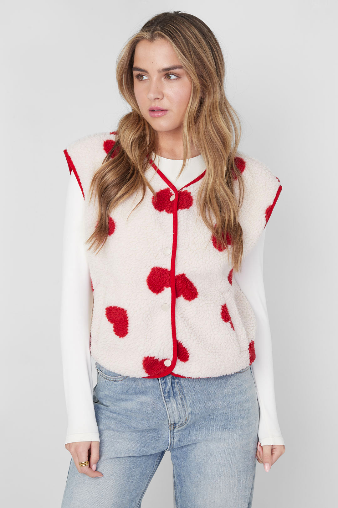 Herz Fleece Weste