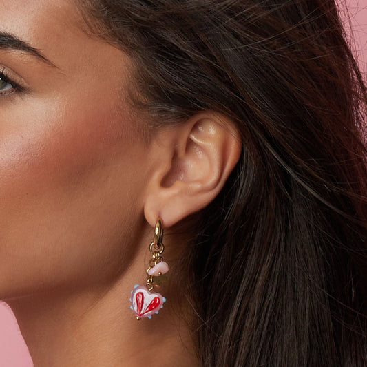 Colorful Heart Ohrringe
