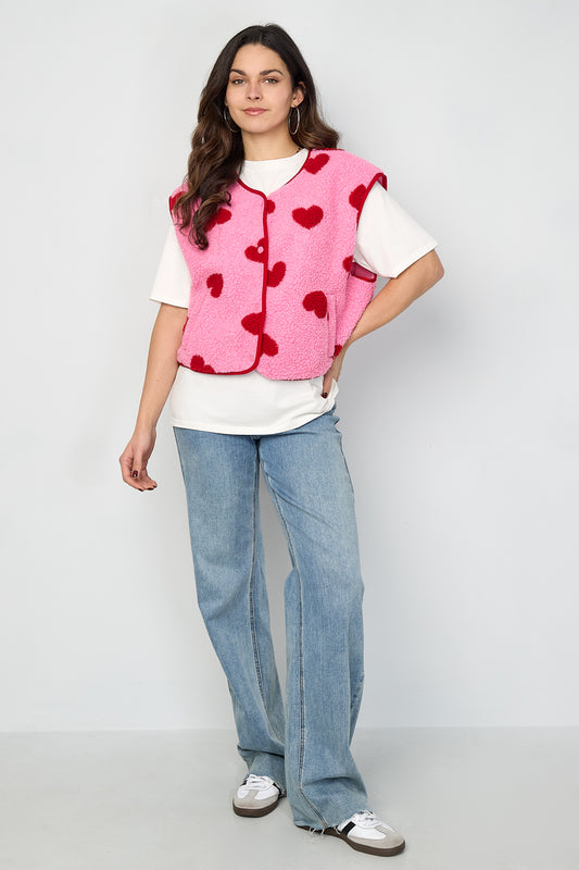 Herz Fleece Weste