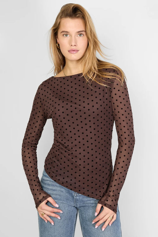 Mesh Longsleeve Polka