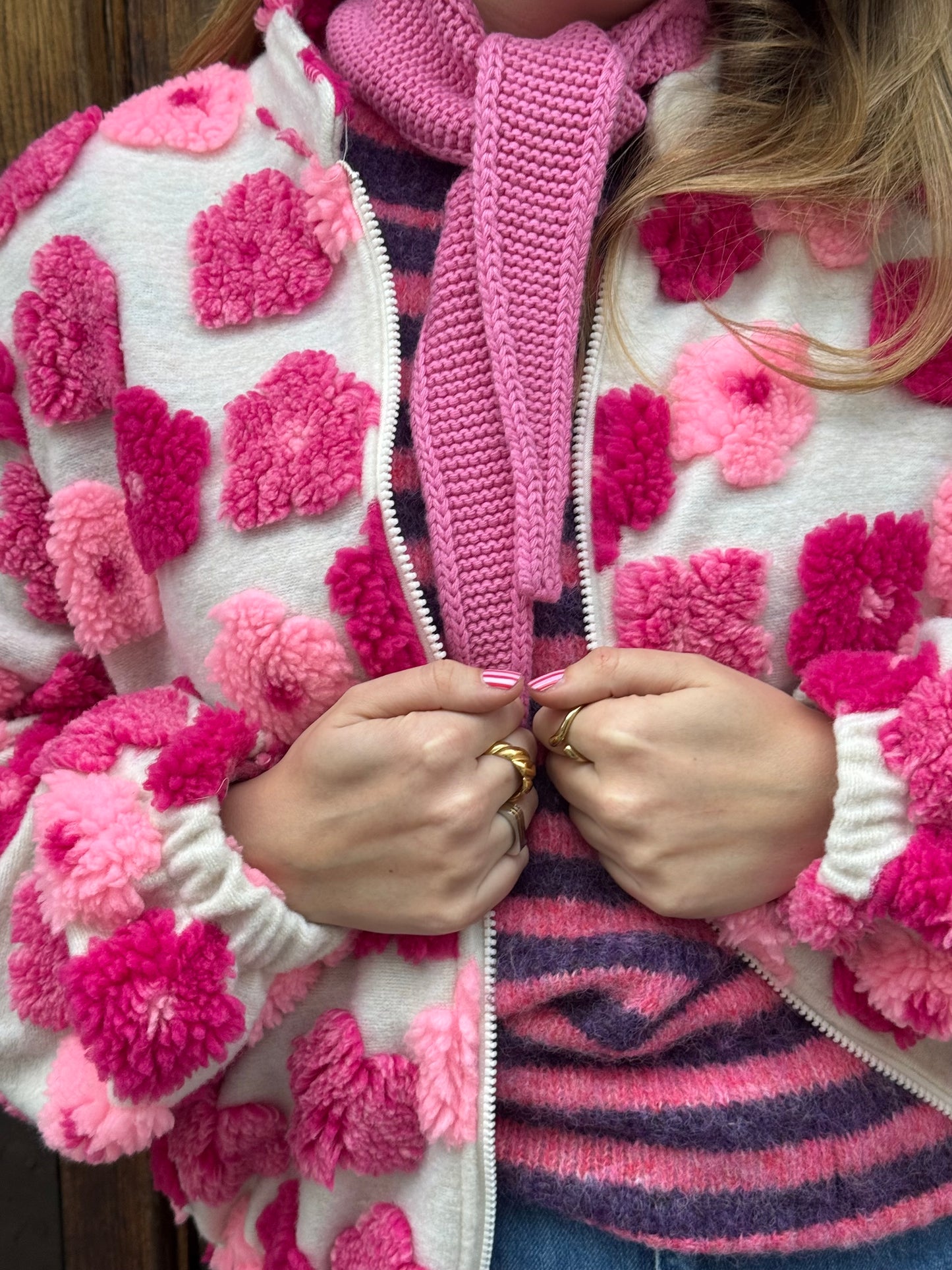 Blumen Fleecejacke