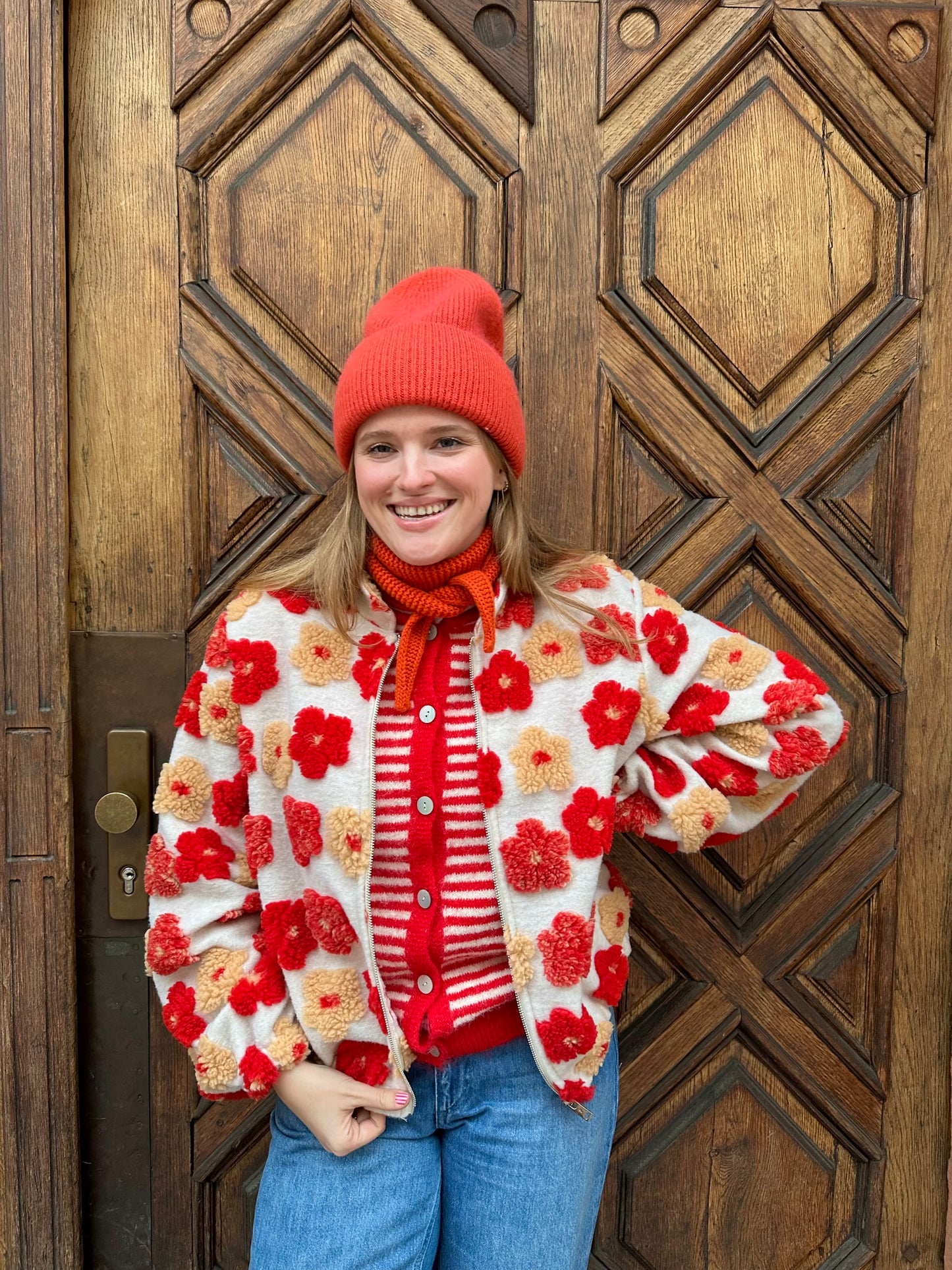 Blumen Fleecejacke