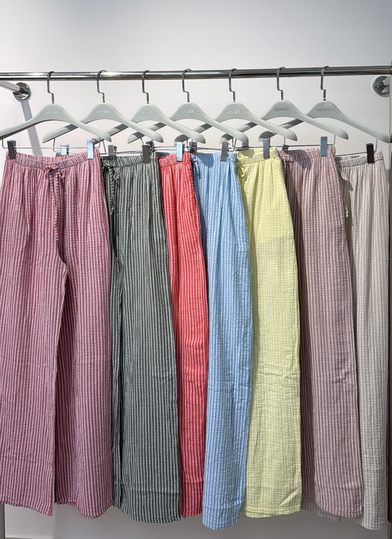 Musselin Streifen Hose