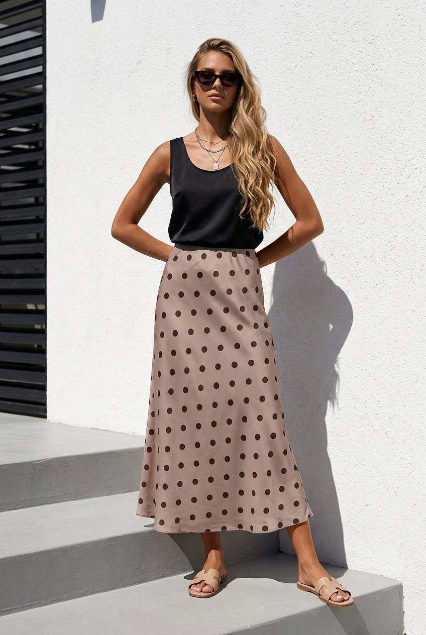 Satin Rock Polka Dots