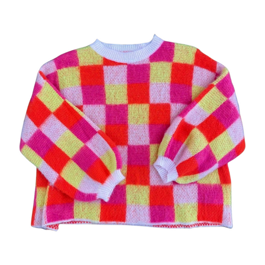 Vibrant Check Pullover