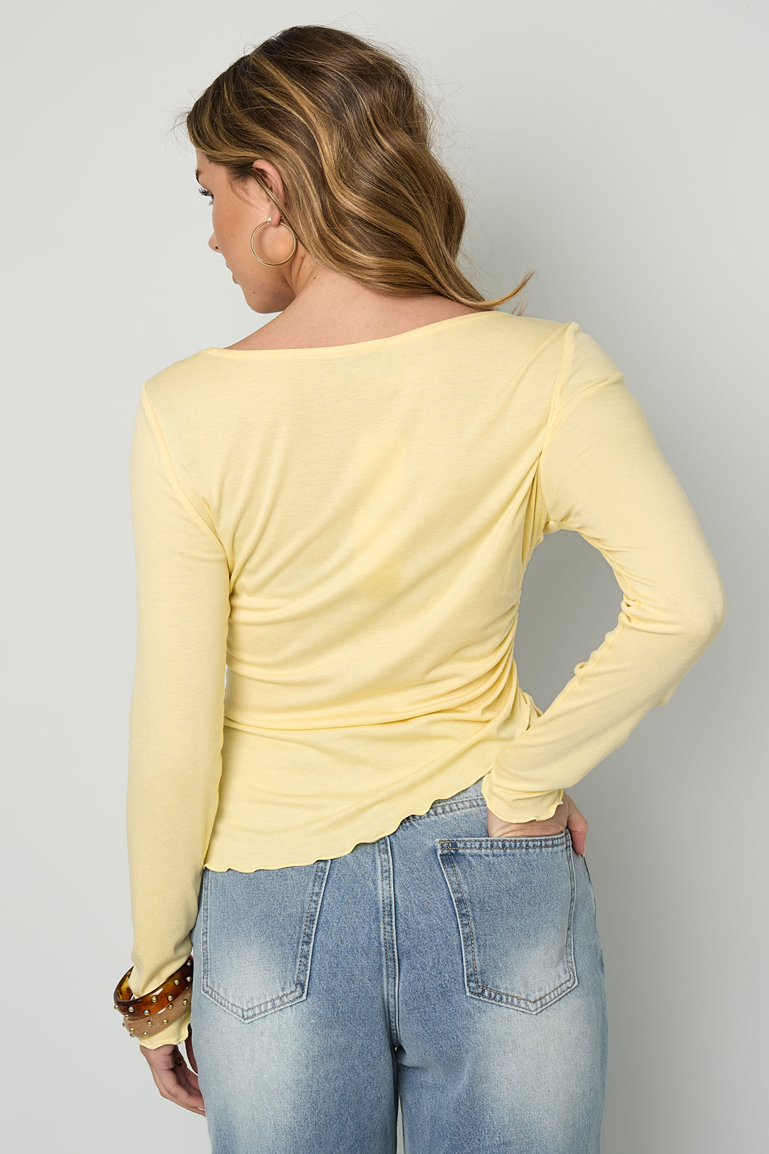 Longsleeve mit Raffung