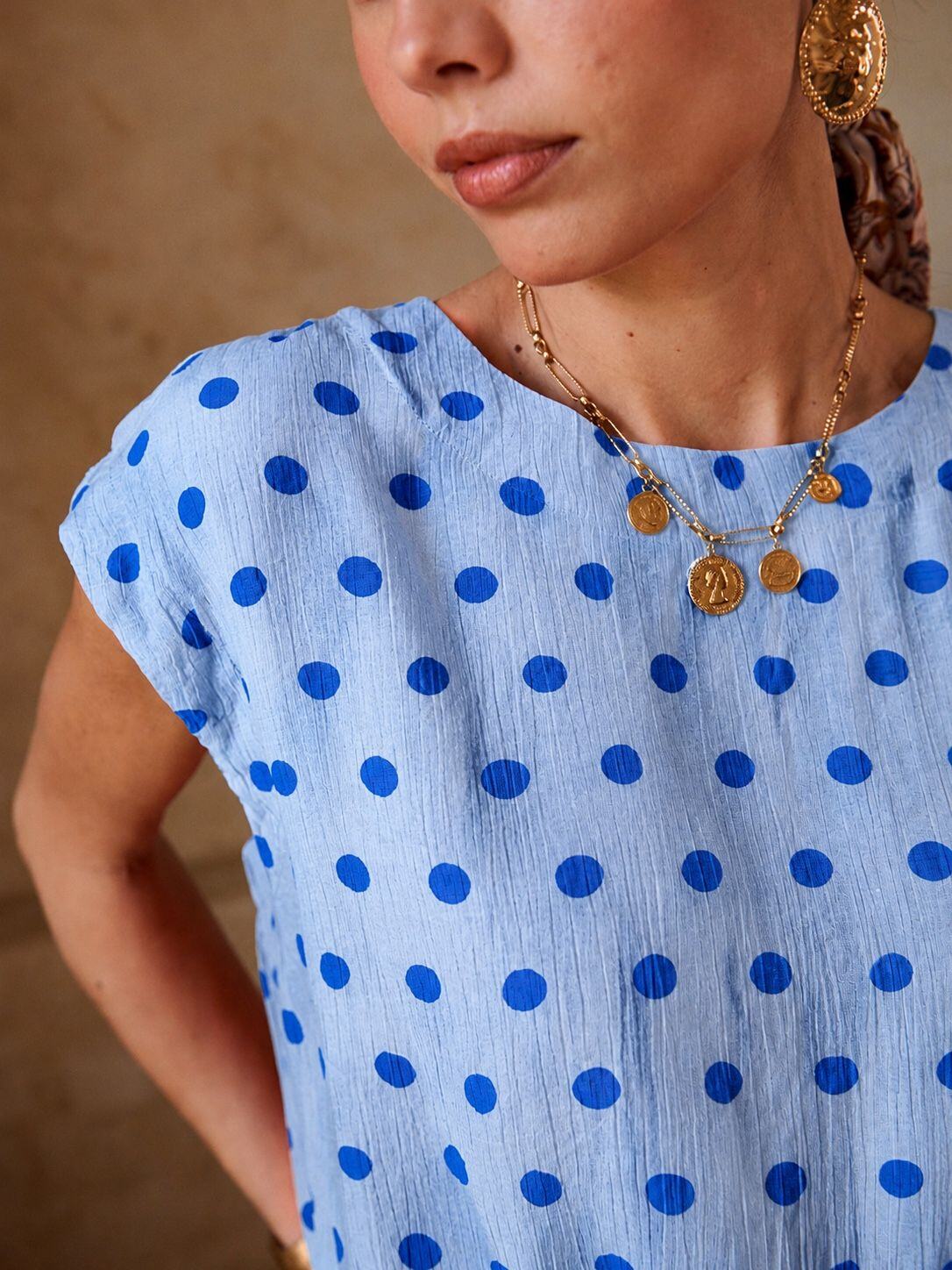 Polka Dot Bluse