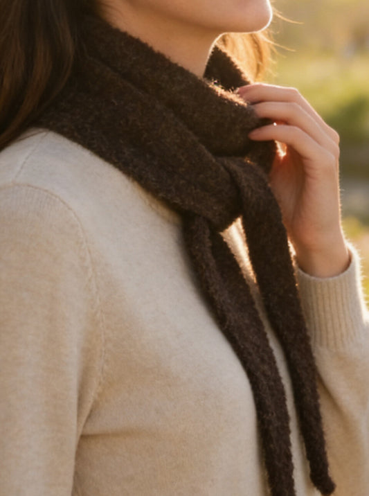 Mini Strickschal lang