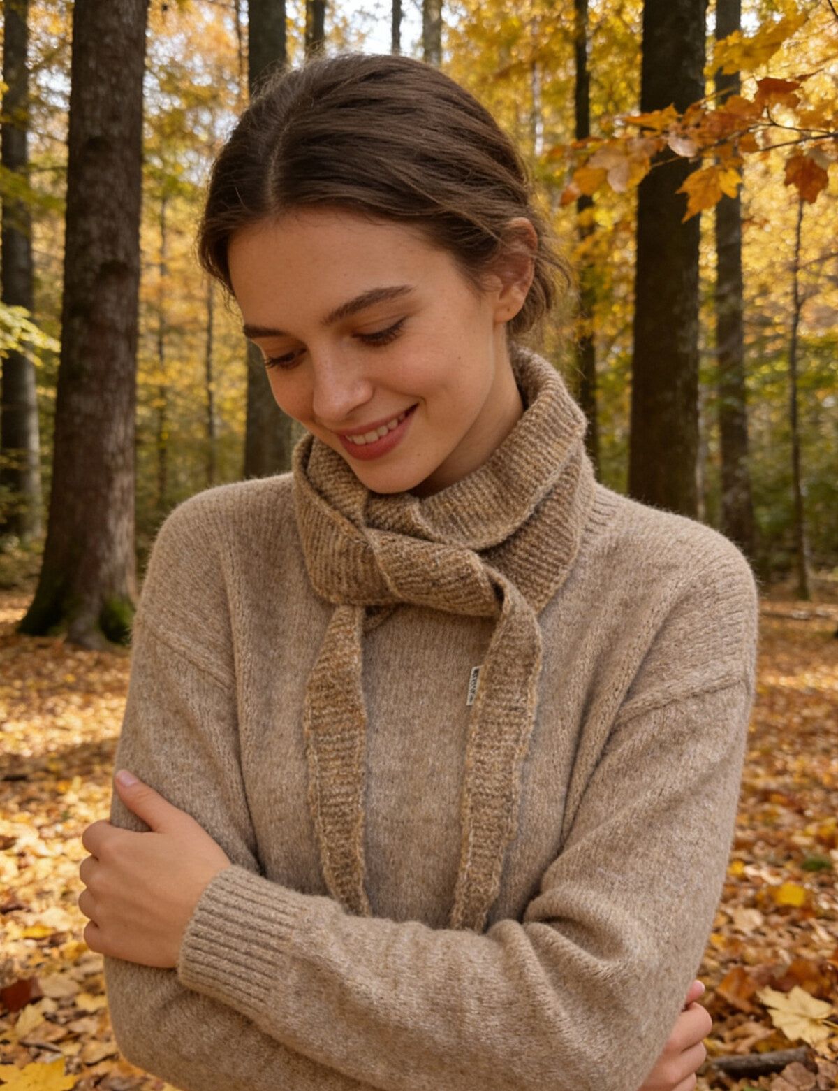 Mini Strickschal lang