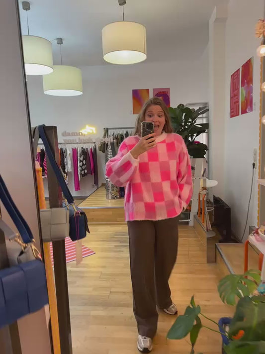 Vibrant Check Pullover